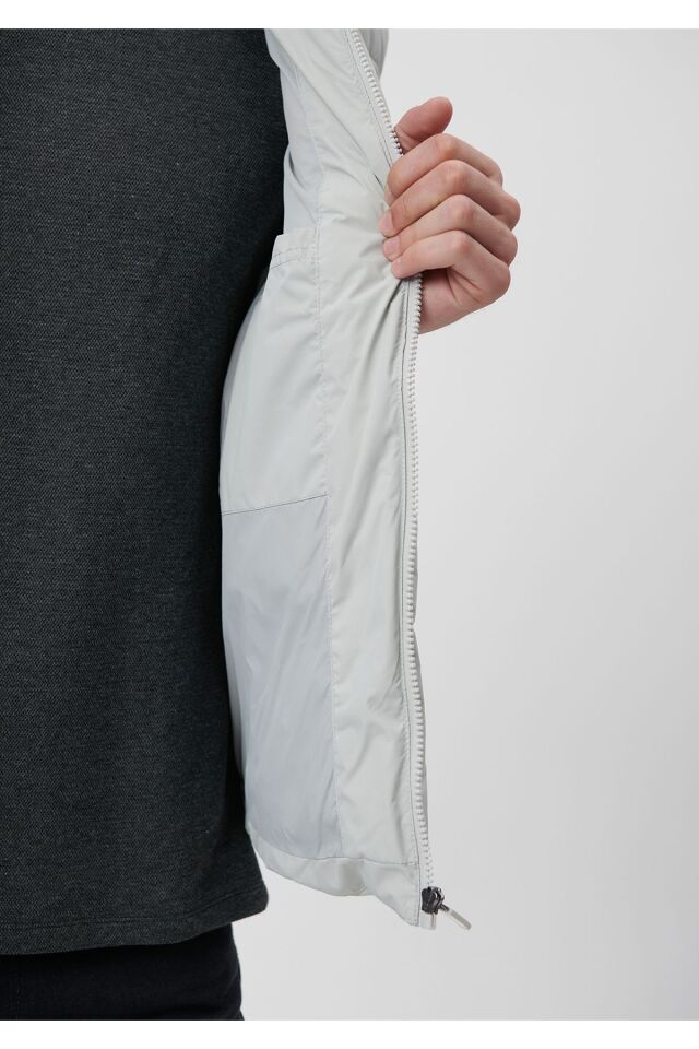 MAVİ ERKEK KAPÜŞONLU YELEK Açık Gri 0110089-70075