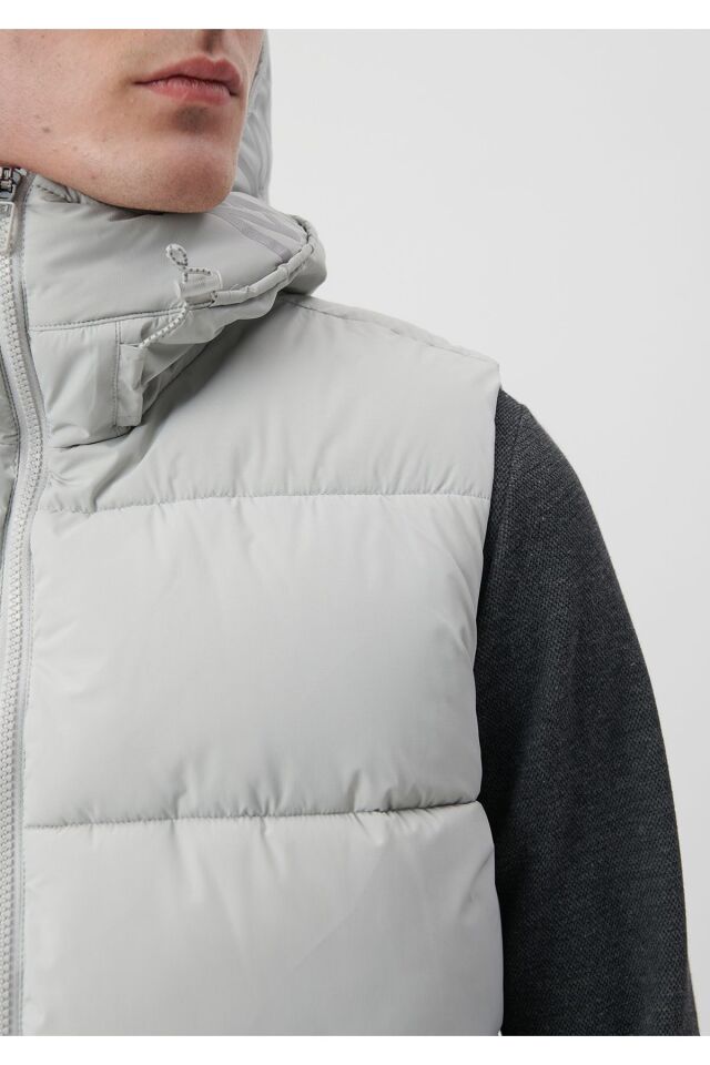 MAVİ ERKEK KAPÜŞONLU YELEK Açık Gri 0110089-70075