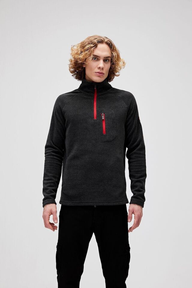 BAD BEAR ERKEK HUSKY HALF-ZIP POLAR SWEATSHIRT 19.02.21.006