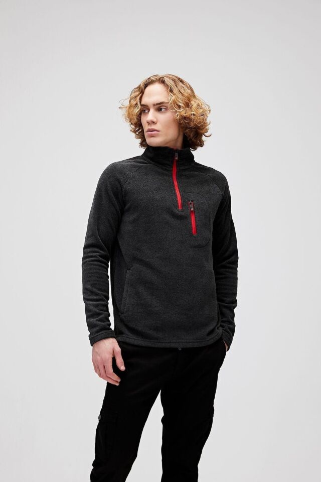 BAD BEAR ERKEK HUSKY HALF-ZIP POLAR SWEATSHIRT 19.02.21.006
