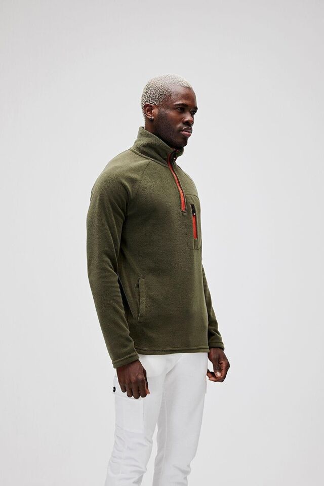 BAD BEAR ERKEK HUSKY HALF-ZIP POLAR SWEATSHIRT 19.02.21.006