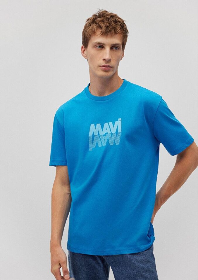 MAVİ ERKEK MAVİ LOGO TİŞÖRT Marin Mavi 0611311-70772