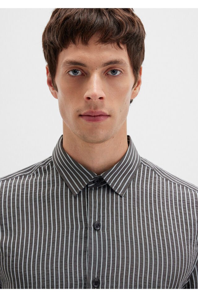 MAVİ ERKEK ÇİZGİLİ GÖMLEK antrasit stripe as is 0211669-90902