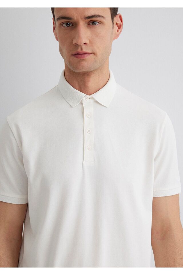 MAVİ ERKEK POLO TİŞÖRT Kırık Beyaz 0612011-70057