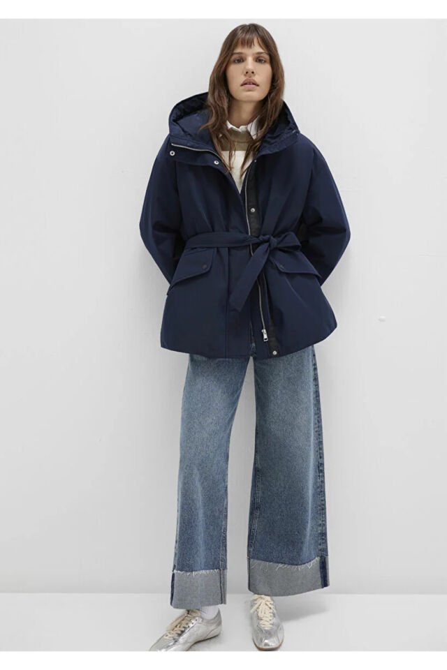 MAVİ KADIN KAPİŞONLU CEKET Gökyüzü Lacivert 1110703-83699