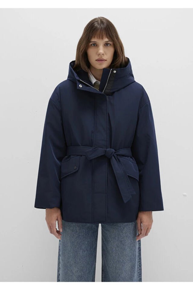 MAVİ KADIN KAPİŞONLU CEKET Gökyüzü Lacivert 1110703-83699