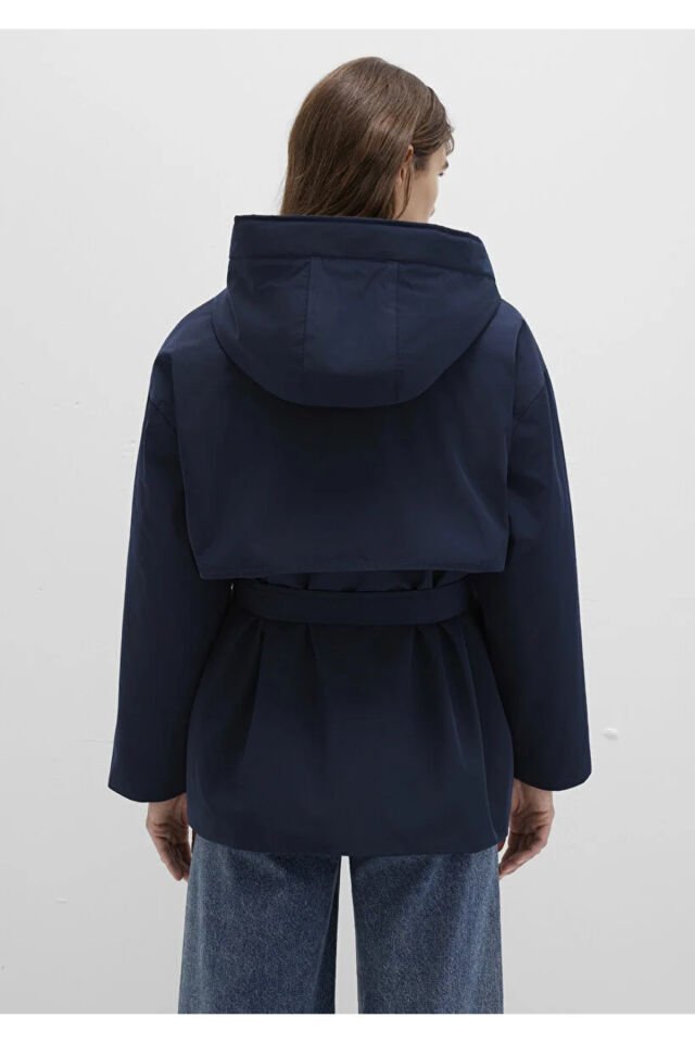 MAVİ KADIN KAPİŞONLU CEKET Gökyüzü Lacivert 1110703-83699