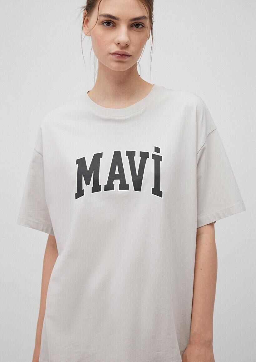 MAVİ KADIN MAVİ BASKILI TİŞÖRT Açık Gri 1600843-70074