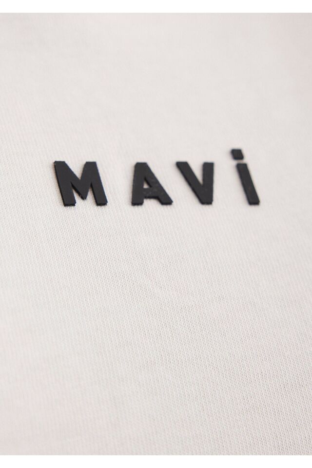 MAVİ KADIN MAVI BASKILI TİŞÖRT Kırık Beyaz 1612518-70057