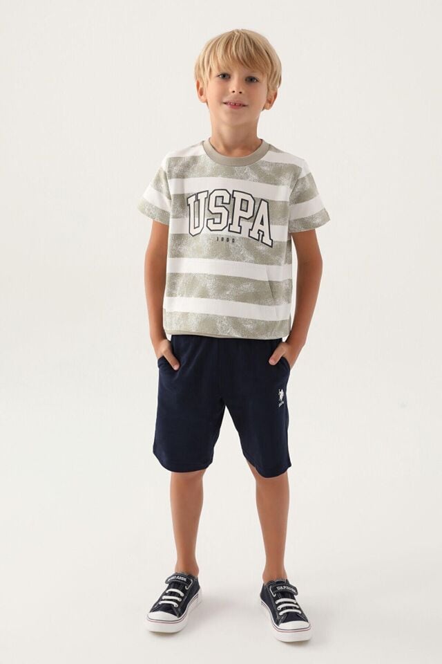 U.S. POLO ASSN KİDS ERKEKÇOCUK BERMUDA TAKIM US1701-4