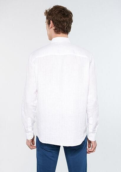 MAVİ ERKEK KETEN GÖMLEK Beyaz 021190-620