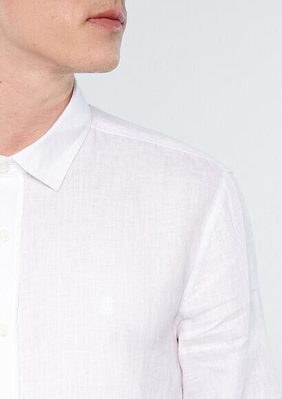 MAVİ ERKEK KETEN GÖMLEK Beyaz 021190-620