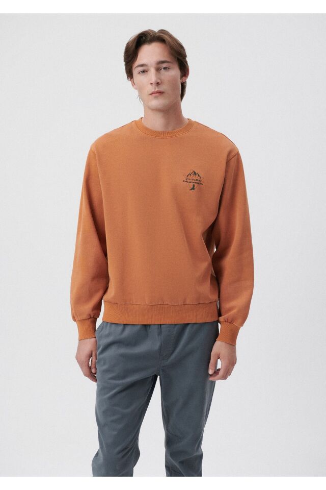 MAVİ ERKEK BASKILI SWEATSHIRT Koyu Ceviz 0S10009-81216