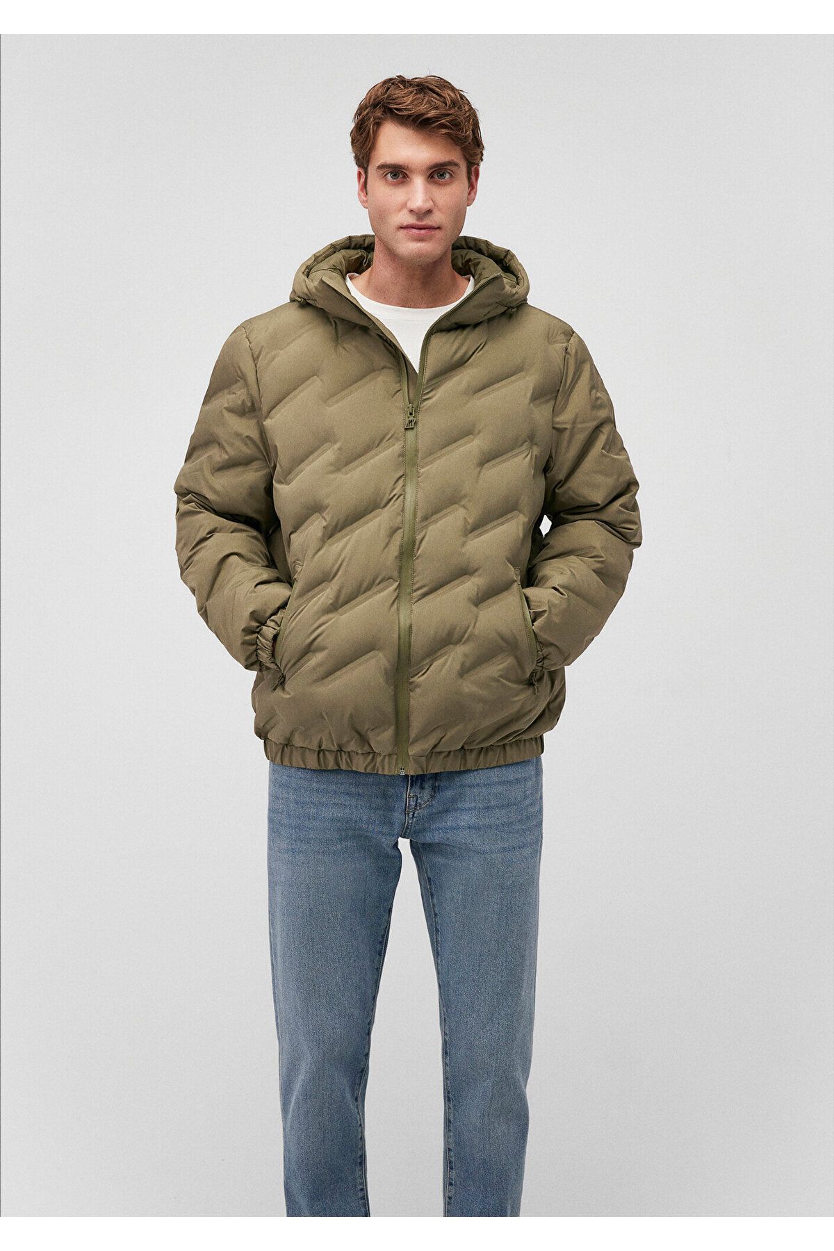 MAVİ ERKEK KAPÜŞONLU CEKET Koyu Yeşil 0110368-71559