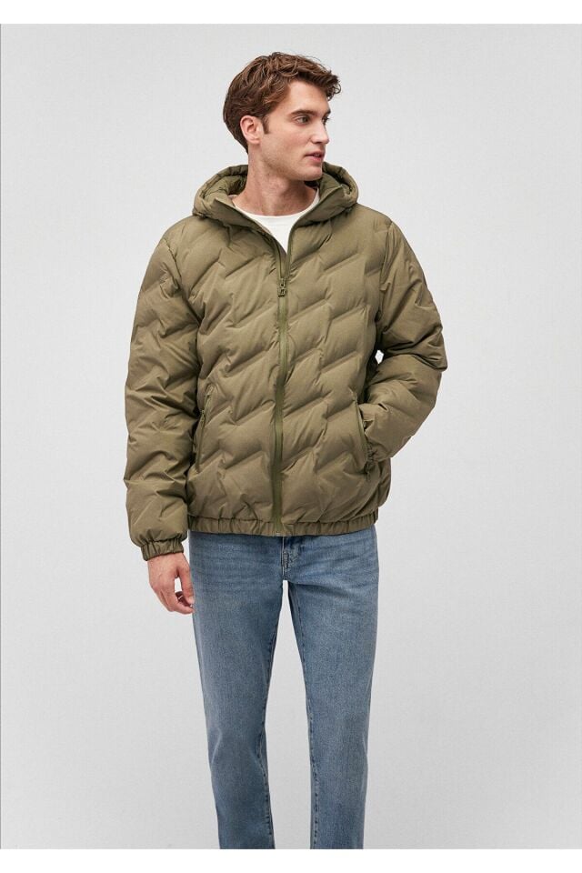 MAVİ ERKEK KAPÜŞONLU CEKET Koyu Yeşil 0110368-71559