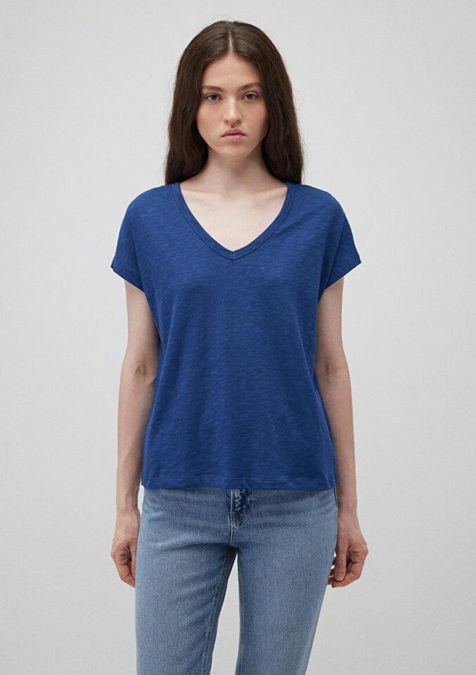 MAVİ KADIN KISA KOLLU BASİC Gece Mavi 1612380-30808