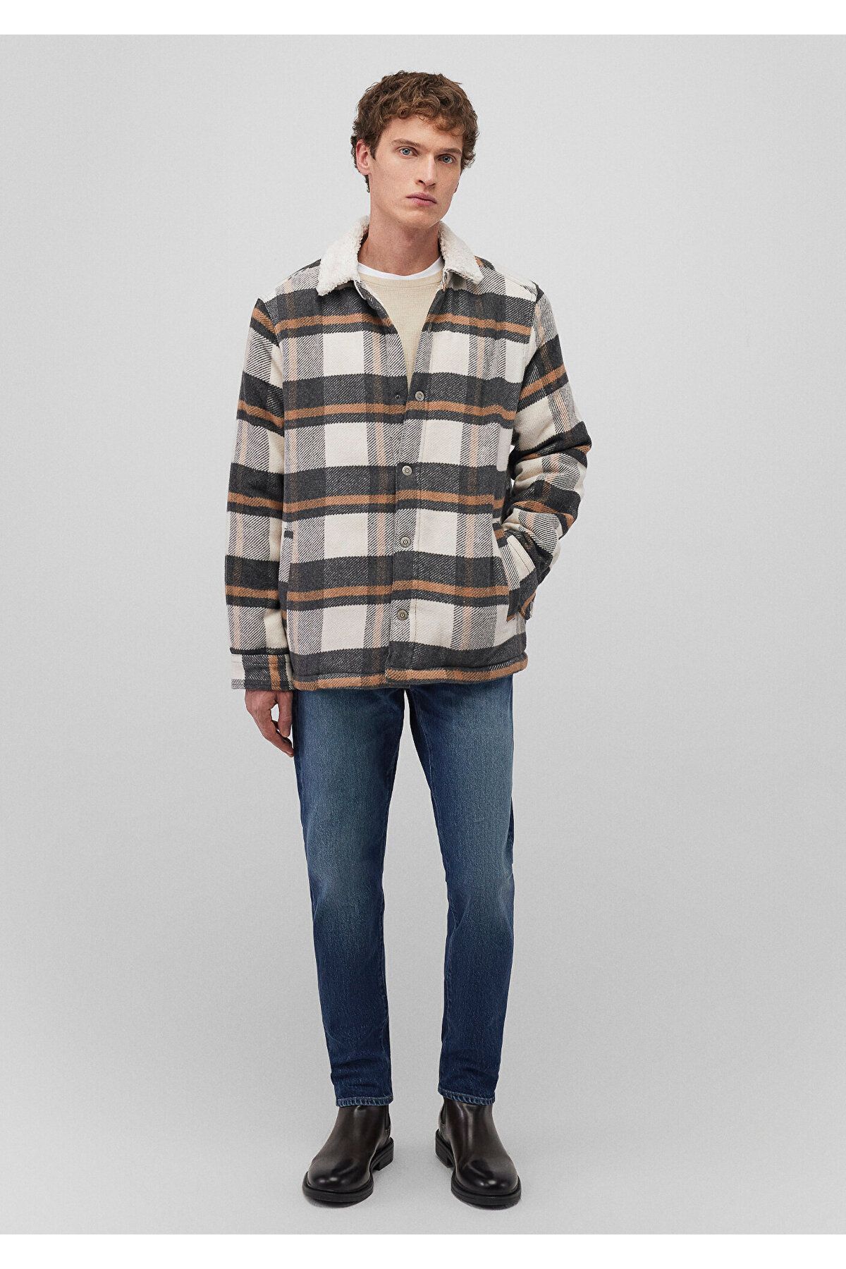 MAVİ ERKEK KARELİ SHACKET Gri Kareli 0110511-88236