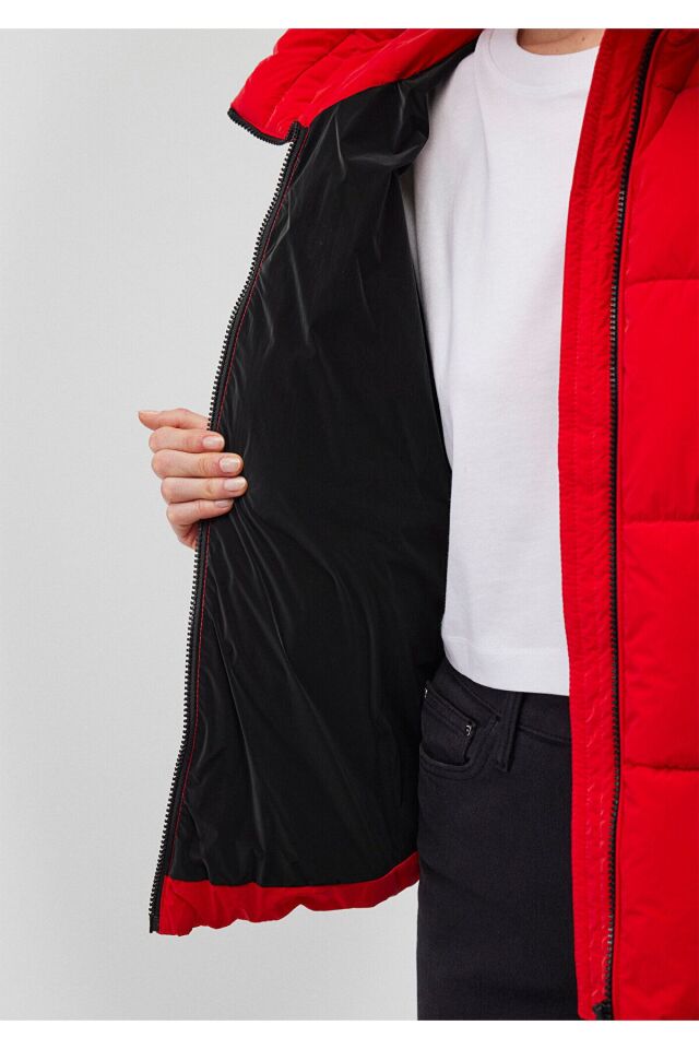 MAVİ KADIN KAPÜŞONLU CEKET Kırmızı 1110043-81773