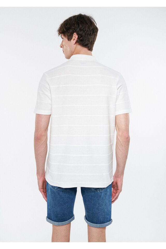 MAVİ ERKEK POLO TİŞÖRT Kırık Beyaz 0611408-70057