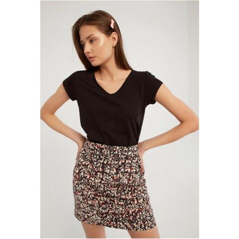 FASHİON FRİENDS KADIN V YAKA T-SHİRT 22Y0147K1