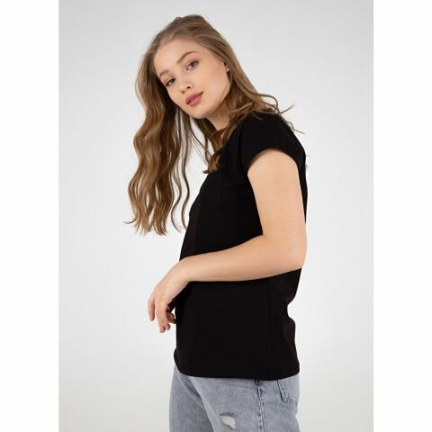 FASHİON FRİENDS KADIN V YAKA T-SHİRT 22Y0147K1