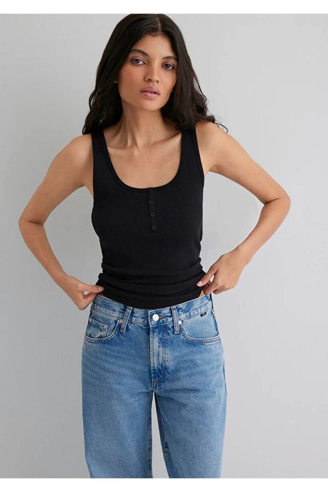 MAVİ KADIN ASKILI BASIC ATLET Siyah 1613143-900