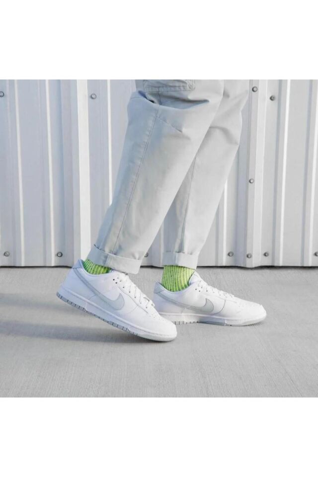 NIKE ERKEK DUNK LOW RETRO SPOR AYAKKABI DV0831 BEYAZ - 40