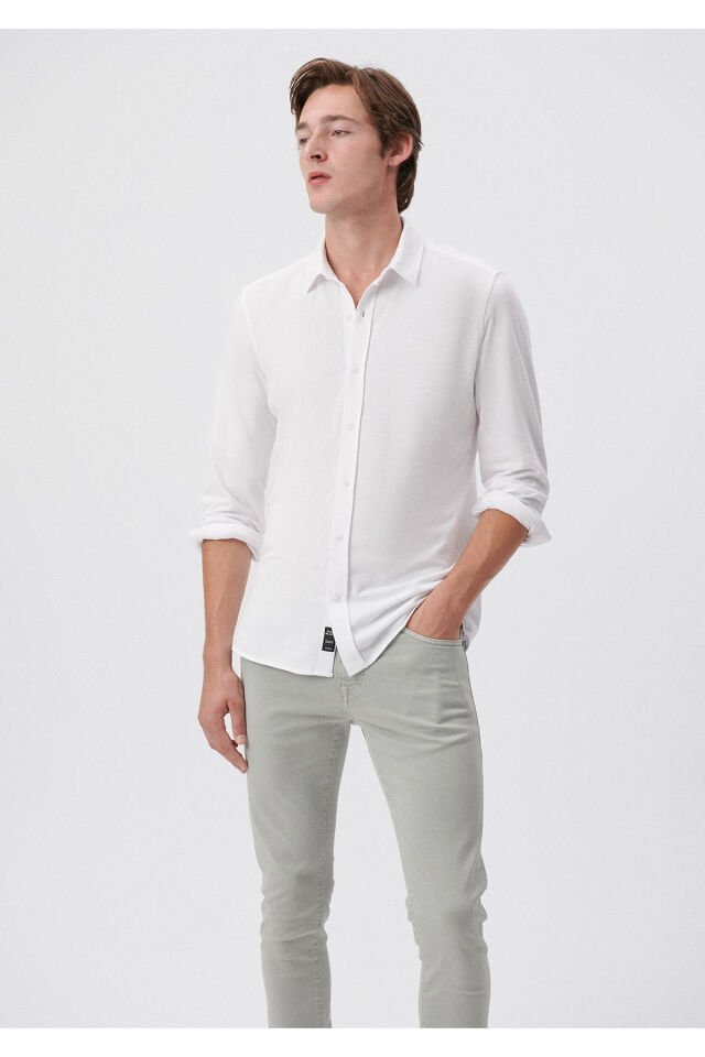 MAVİ ERKEK UZUN KOL GÖMLEK Beyaz 0210329-620