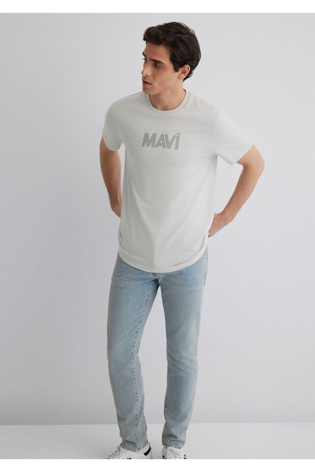 MAVİ ERKEK MAVİ BASKILI TİŞÖRT  Pus Gri 066846-70080