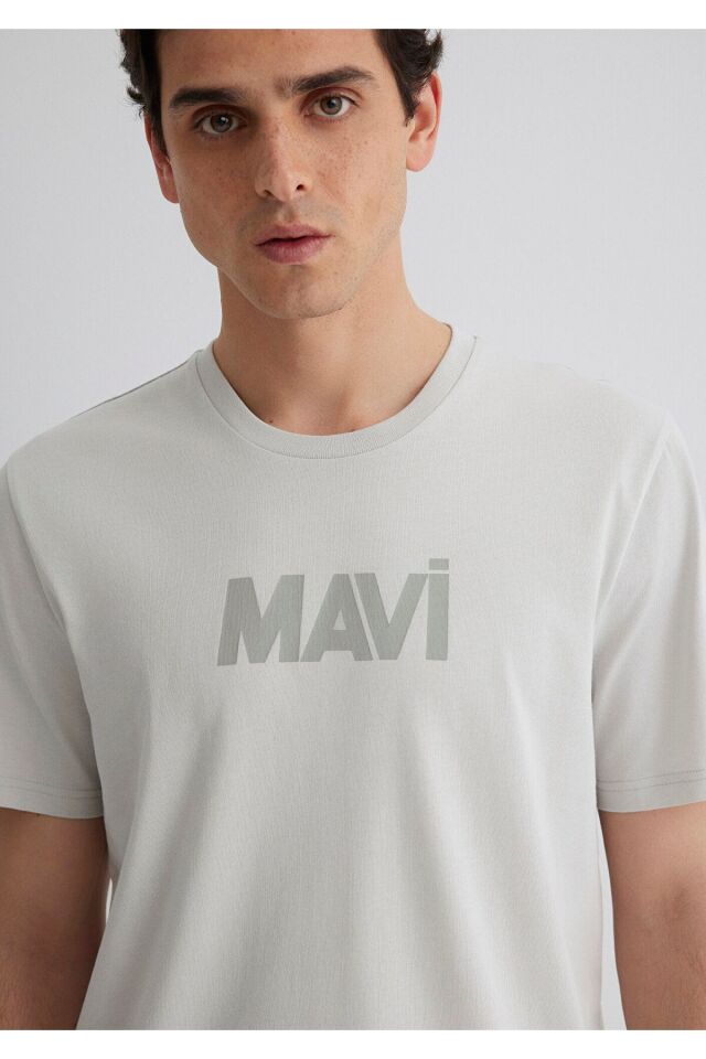MAVİ ERKEK MAVİ BASKILI TİŞÖRT  Pus Gri 066846-70080