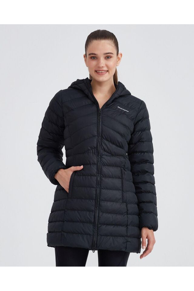 SKECHERS KADIN ŞİŞME MONT W ESSENTİAL MAXİ LENGTH HOODED JACKET S212005-001
