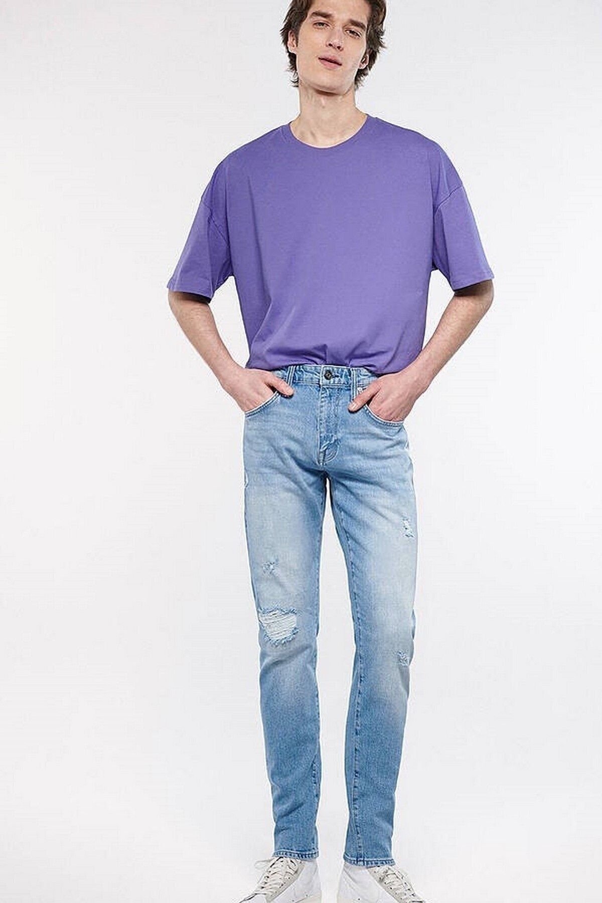 MAVİ ERKEK MILAN Lt Used Ripped Street 0081083805