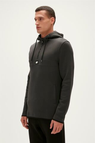 BAD BEAR ERKEK DEFENCE HALF-ZIP HOODIE 19.02.27.027 ANTRASİT - M