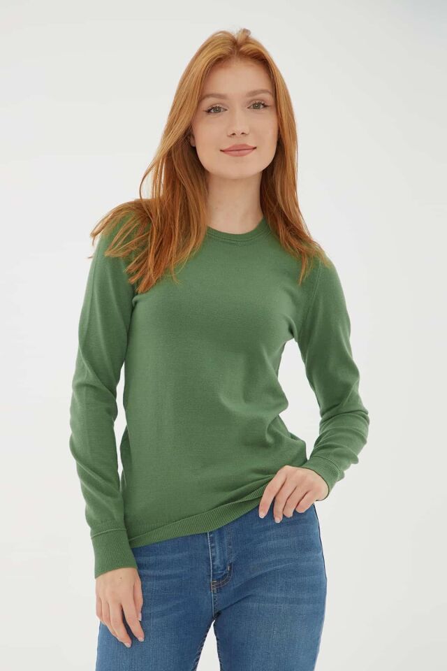 FASHION FRIENDS KADIN BİSİKLET YAKA KAZAK 25K0777K1