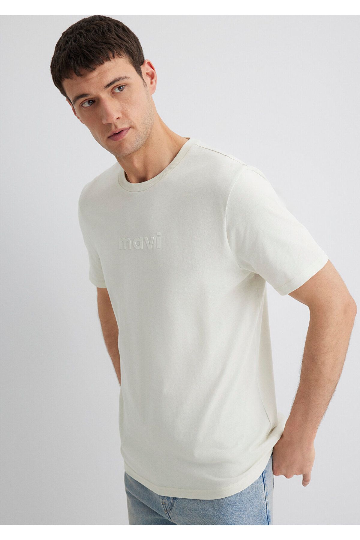 MAVİ ERKEK MAVİ BASKILI TİŞÖRT Sisli Gri 0612732-70142