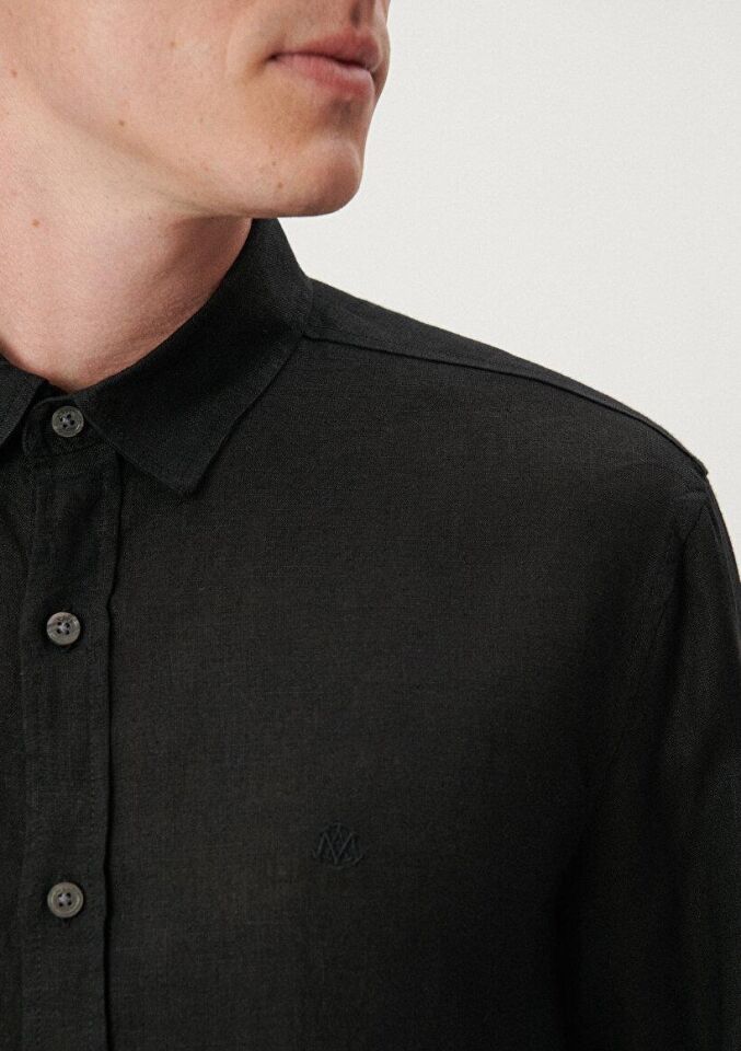 MAVİ ERKEK KETEN GÖMLEK Siyah 021190-900