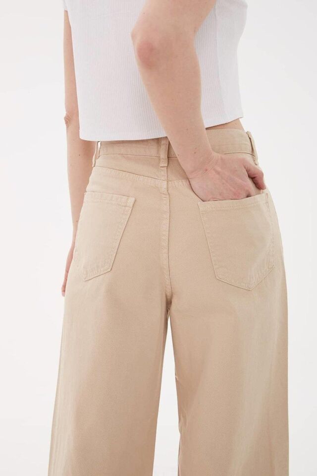 FASHION FRIENDS KADIN YÜKSEK BEL GENİŞ PAÇA PANTOLON 23Y-PNT0297K1