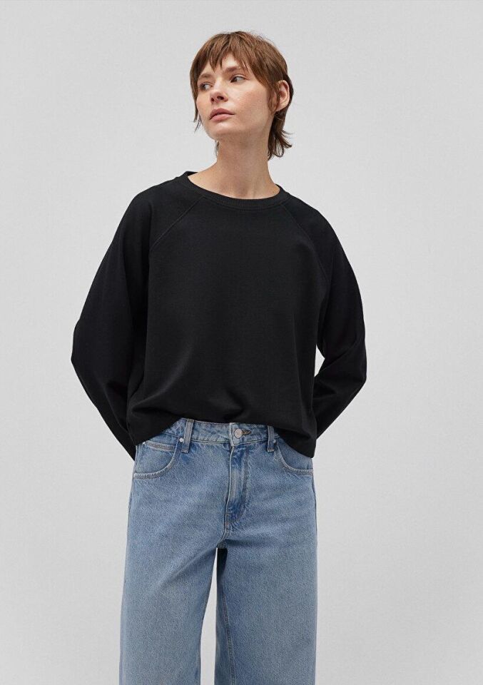 MAVİ KADIN BISIKLET YAKA SWEATSHIRT Siyah 1S10150-900