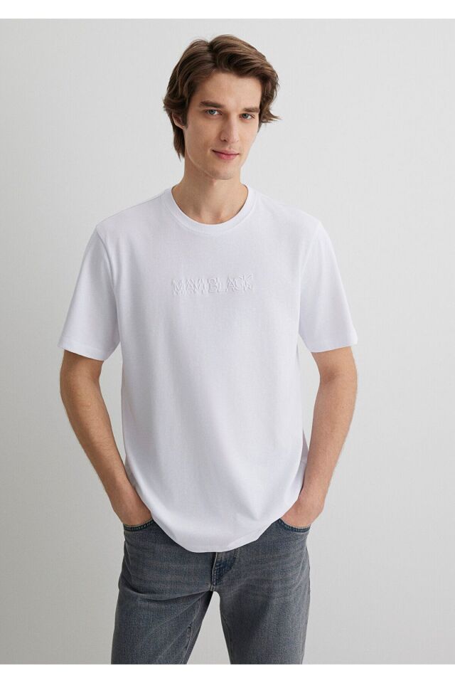 MAVİ ERKEK MAVİ BLACK TİŞÖRT Beyaz 0612644-620