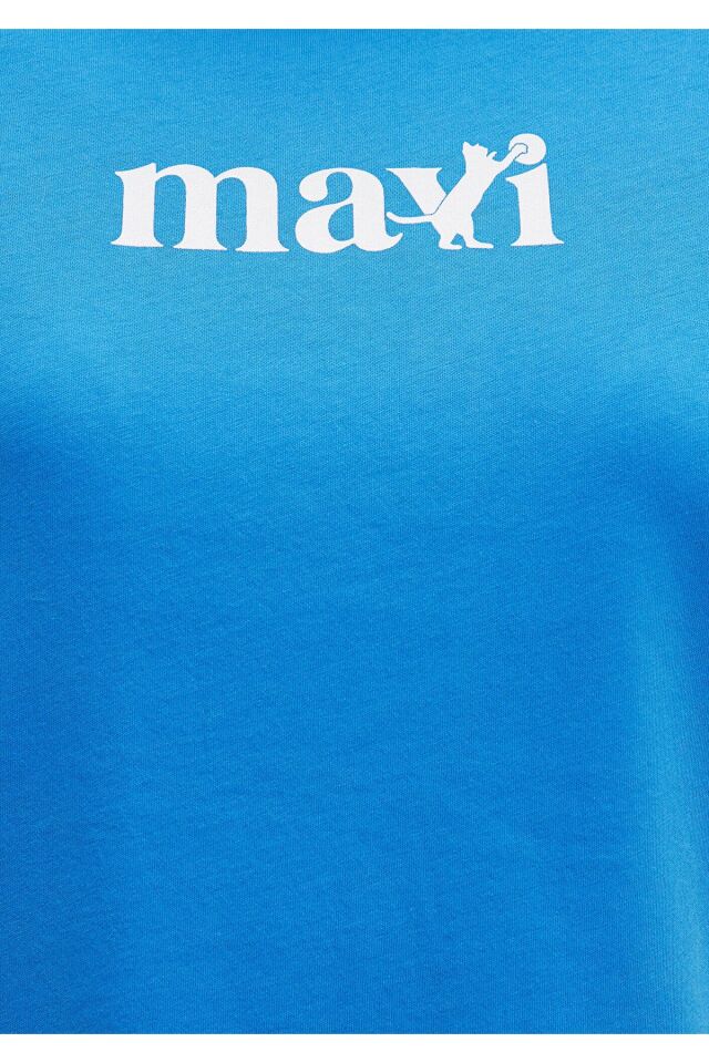 MAVİ KADIN MAVİ BASKILI TİŞÖRT PALACE BLUE 1613388-70902