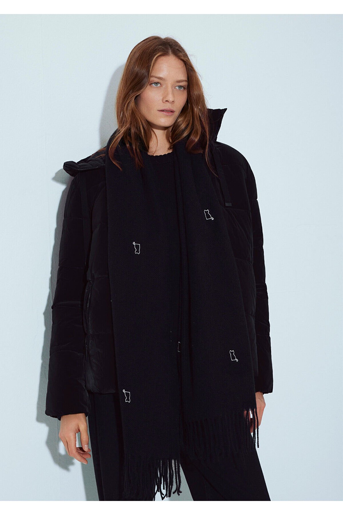 MAVİ KADIN ATKI Siyah 1911730-900