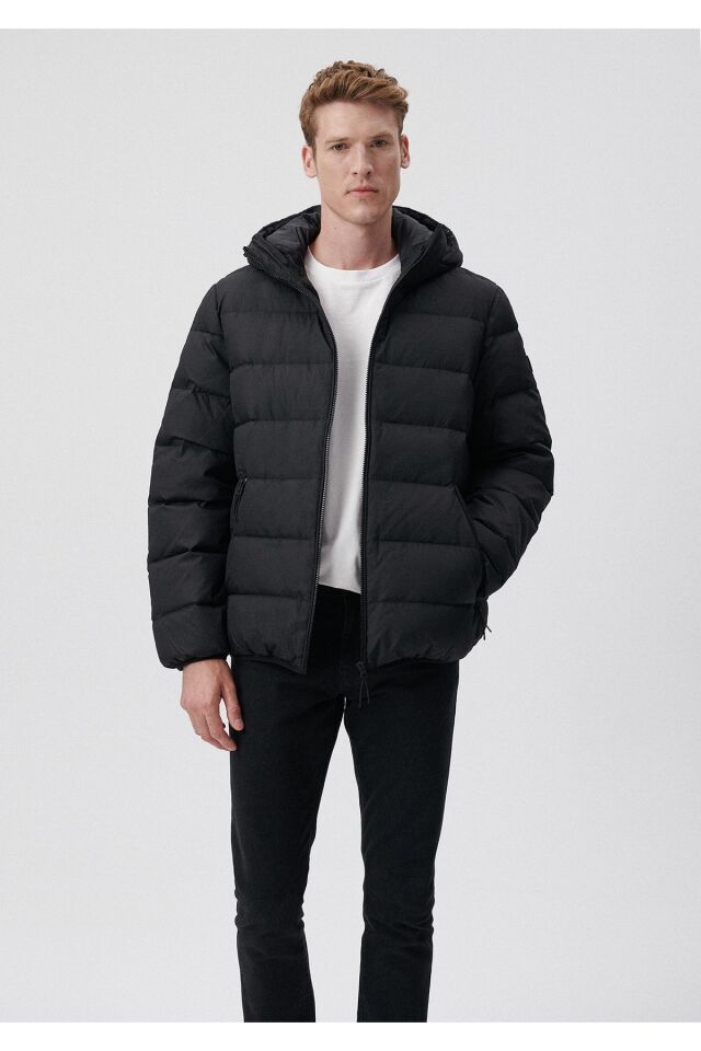 MAVİ ERKEK KAPÜŞONLU CEKET Jet Siyah 0110193-71379