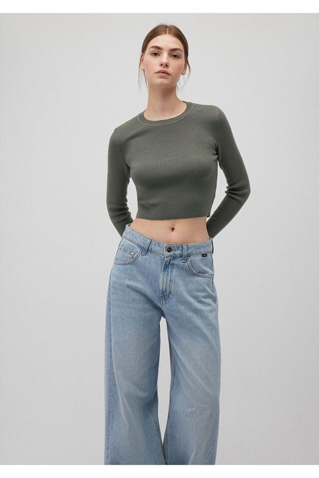 MAVİ KADIN BİSİKLET YAKA KAZAK Koyu Gri 1710474-70123