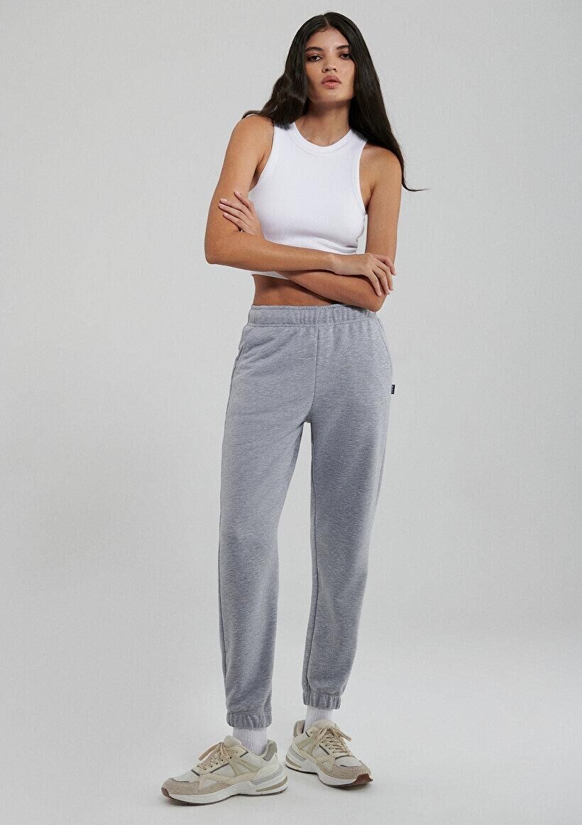 MAVİ KADIN EŞOFMAN ALTI Gri Melanj 1600823-34686 GRİ - S