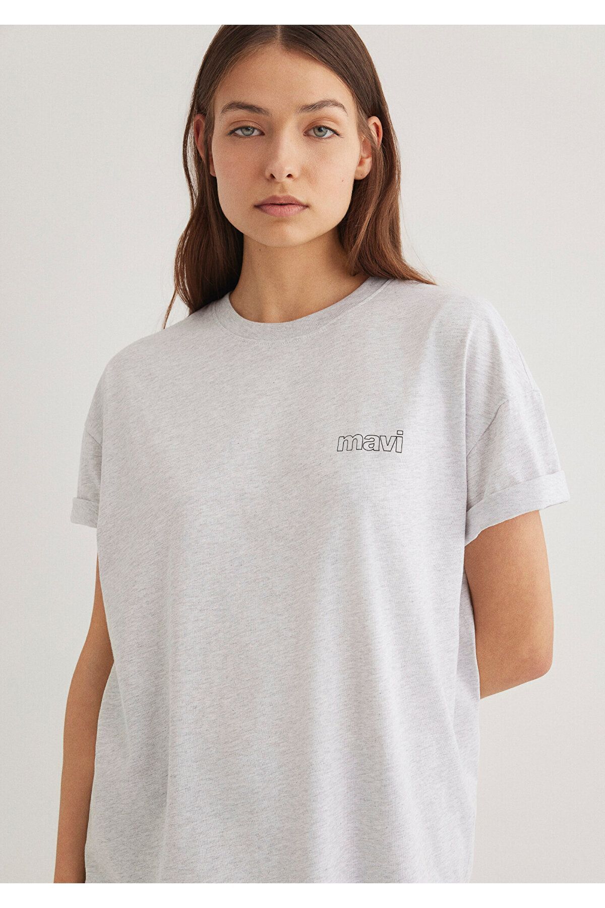 MAVİ KADIN KISA KOLLU PENYE Kar Gri MelanJ 1611309-85438