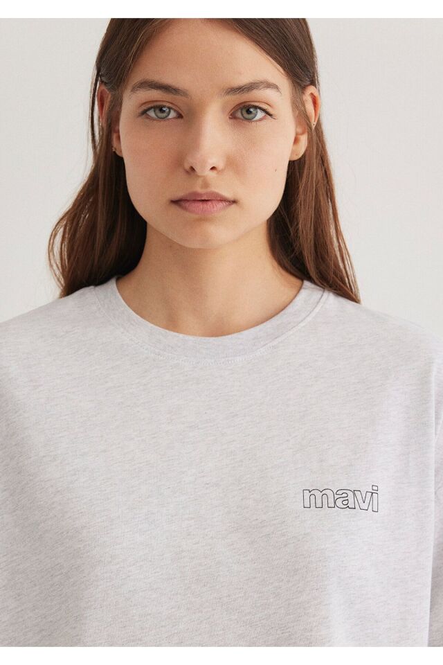 MAVİ KADIN KISA KOLLU PENYE Kar Gri MelanJ 1611309-85438