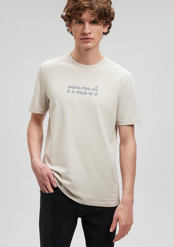 MAVİ ERKEK MAVİ BASKILI TİŞÖRT Ay Taşı Beji 0610943-70144