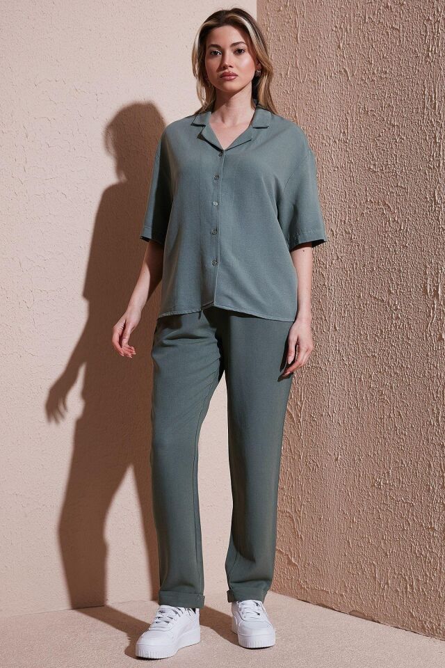 FASHION FRIENDS KADIN BELİ LASTİKLİ PANTOLON 25Y0550K1