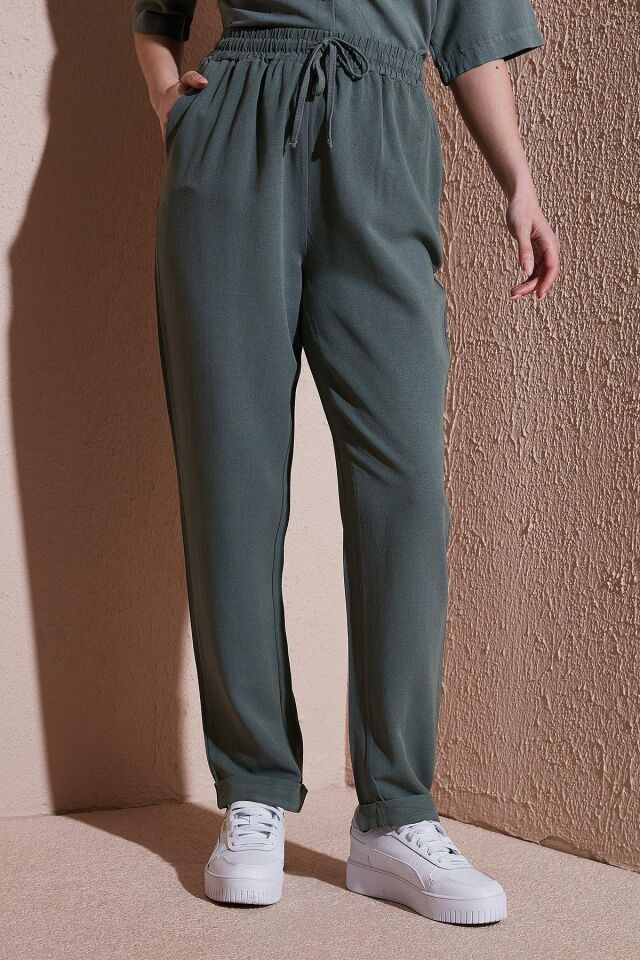 FASHION FRIENDS KADIN BELİ LASTİKLİ PANTOLON 25Y0550K1