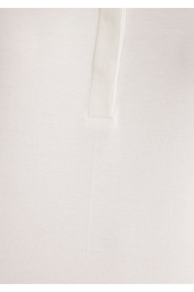 MAVİ KADIN KISA KOLLU POLO ÜST Kırık Beyaz 1612913-70057